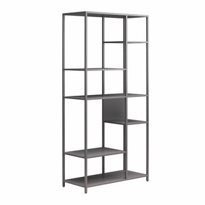 Mission District Metal Bookcase Room Divider - Graphite Grey
