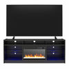 Luna Fireplace TV Stand for TVs up to 65" - Black Oak
