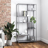 Mission District Metal Bookcase Room Divider - Graphite Grey