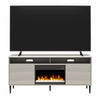 Daphne Fluted Contemporary Electric Fireplace TV Stand with Remote for TVs up to 70in - Taupe