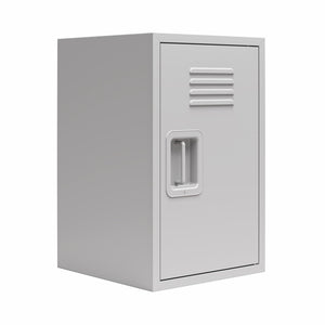 Casey Kids Stackable Mini Metal Storage Locker - Dove Gray