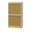 Perry Park Bundle-Extra Wide Wardrobe, Open Shelves and 2 Membrane Press Door Kits - Ivory Oak