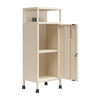 Cache Metal Locker-Style Mobile Storage Cart - Parchment