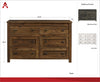 Farmington 6 Drawer Dresser, Ivory Oak - Ivory Oak