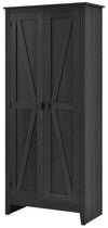 Farmington 31.5" Wide Storage Cabinet, Black Oak - Black Oak