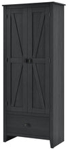 Farmington 30" Wide Storage Cabinet, Black Oak - Black Oak