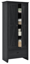 Farmington 30" Wide Storage Cabinet, Black Oak - Black Oak