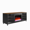 Lumina Deluxe Fireplace TV Stand for TVs up to 70" - Black - 66”-70”