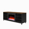 Lumina Deluxe Fireplace TV Stand for TVs up to 70" - Black - 66”-70”