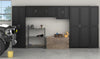 Kendall 36" Utility Storage Cabinet, Black - Black