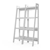 Lawrence 4 Shelf Ladder Bookcase Bundle, White - White