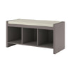 Penelope Entryway Storage Bench with Cushion, Taupe - Taupe