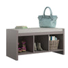 Penelope Entryway Storage Bench with Cushion, Taupe - Taupe