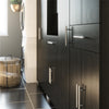 Camberly 4 Door/1 Drawer Storage Cabinet, Black Oak - Black Oak