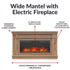 Elmcroft Wide Mantel with Linear Electric Fireplace - Rustic Gray
