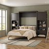 Paramount Single Bedside Bookcase with Pullout Nightstand and Storage - Espresso