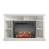 Overland Electric Corner Fireplace for TVs up to 50", White - White