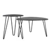 Athena Nesting Tables, Black Faux Marble - Black Marble