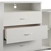Rebel 3 in 1 Media Dresser and Desk Combo, White - White