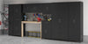 Lory 24" 1 Drawer/2 Door Base Storage Cabinet, Black - Black
