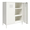 Mission District 2 Door Metal Locker Storage Cabinet - White
