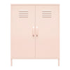 Mission District 2 Door Metal Locker Storage Cabinet, Pink - Pink