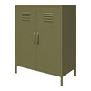 Bradford 2 Door Metal Locker Cabinet, Olive Green - Olive Green