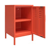 Cache Metal Locker Style Living Room End Table, Orange - Orange