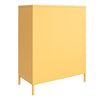 Cache 2 Door Metal Locker Style Storage Accent Cabinet, Yellow - Yellow