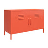 Cache 2 Door Wide Metal Locker Accent Storage Cabinet, Orange - Orange