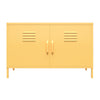 Cache 2 Door Wide Metal Locker Accent Storage Cabinet, Yellow - Yellow
