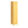 Cache Cache 1-Door Tall Single Metal Locker Style Storage Cabinet, Yellow - Yellow