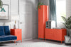 Cache 2 Door Wide Metal Locker Accent Storage Cabinet, Orange - Orange