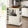 Williams Kitchen Island Microwave Cart with Rolling Casters, White - White