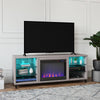 Lumina Deluxe Fireplace TV Stand for TVs up to 70", Light Walnut - Light Walnut - 66”-70”
