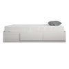 Ameriwood Home Full Platform Bed with Drawers, Ivory Oak - Ivory Oak - Full