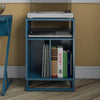 Regal Turntable Stand / End Table, Blue - Blue