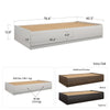 Ameriwood Home Twin Platform Bed with Drawers, Espresso - Espresso - Twin