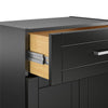 Callahan 24" 1 Drawer/2 Door Base Storage Cabinet, Black - Black
