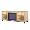 Lumina Deluxe Fireplace TV Stand for TVs up to 70", Blonde Oak - Blonde Oak - 66”-70”