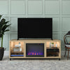 Lumina Deluxe Fireplace TV Stand for TVs up to 70", Blonde Oak - Blonde Oak - 66”-70”