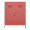Mission District 2 Door Metal Locker Storage Cabinet, Terracotta - Terracotta