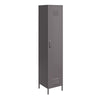 Bradford Single Metal Locker Storage Cabinet - Graphite Grey