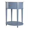 Aurora End Table, Pale Blue with White Faux Marble Top - Her Majesty Blue