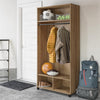 Lory 36" Wide Mudroom Cabinet, Natural - Natural