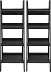 Lawrence 4 Shelf Ladder Bookcase Bundle - Black