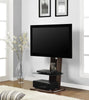 Galaxy TV Stand with Mount for TVs up to 50", Walnut - Walnut - N/A