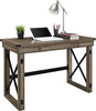 Wildwood Wood Veneer Computer Desk, Rustic Gray - Rustic Gray - N/A