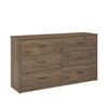 Emery 6 Drawer Dresser, Rustic Oak - Rustic Oak - N/A