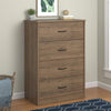 Emery 4 Drawer Dresser, Rustic Oak - Rustic Oak - N/A